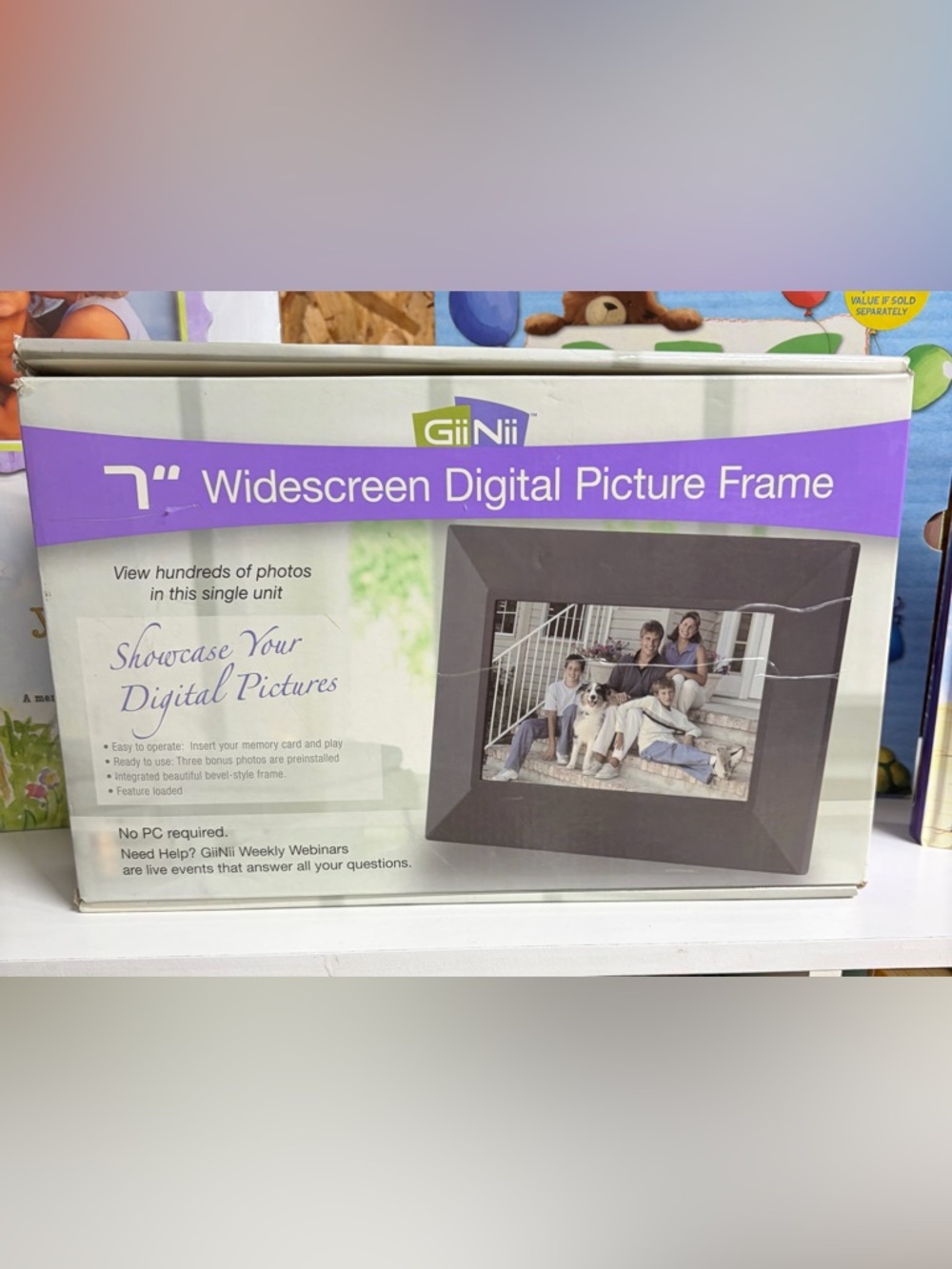 7" Black Widescreen Digital Picture Frame